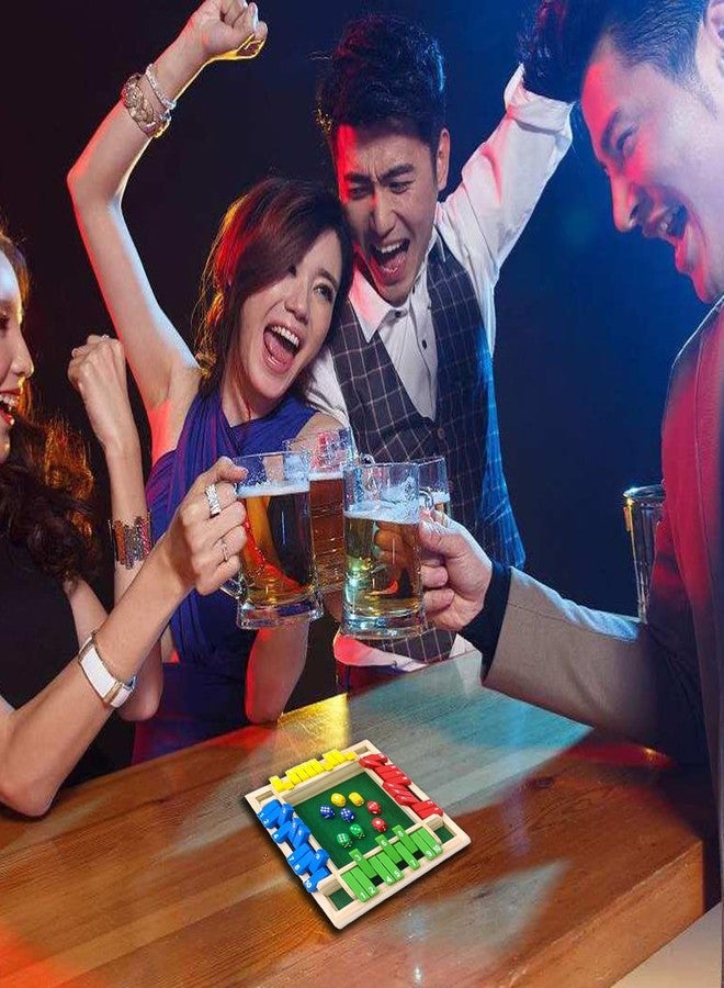 Billowvolve Shut The Box Dice Game 1-4 Players 10 Numbers Wooden Dice Game Traditional Bar Table Mat Game Enhances Math and Decision-Making Skills for Kids and Adults - Image 5